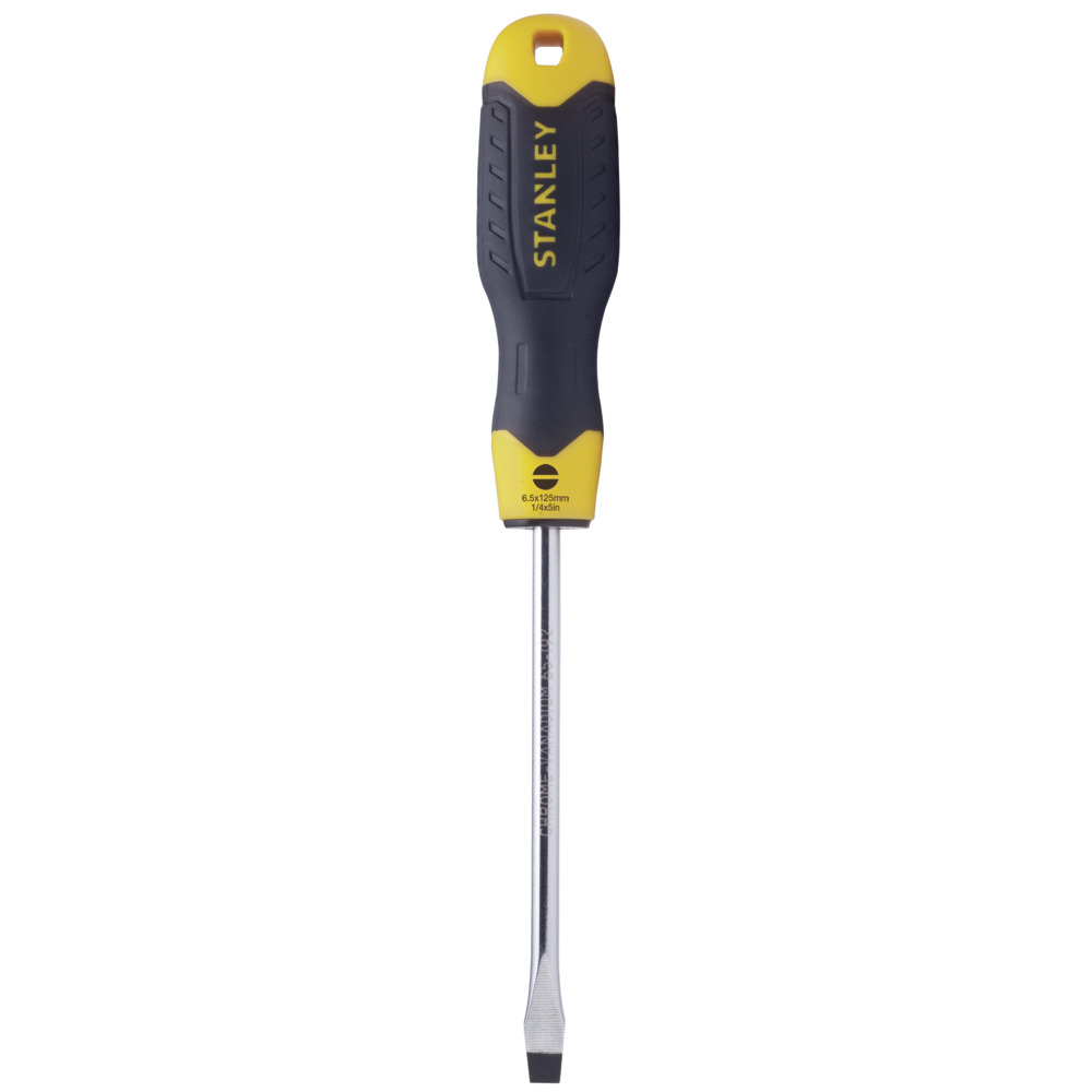STANLEY/史丹利 铬钒钢胶柄一字螺丝批6.5X125MM STHT65192-8-HC 紧固