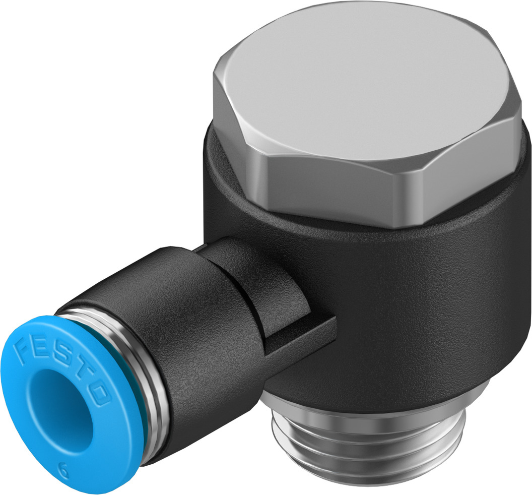 FESTO/费斯托 L 型快插式螺纹接头 QSLV-G1/4-6-100