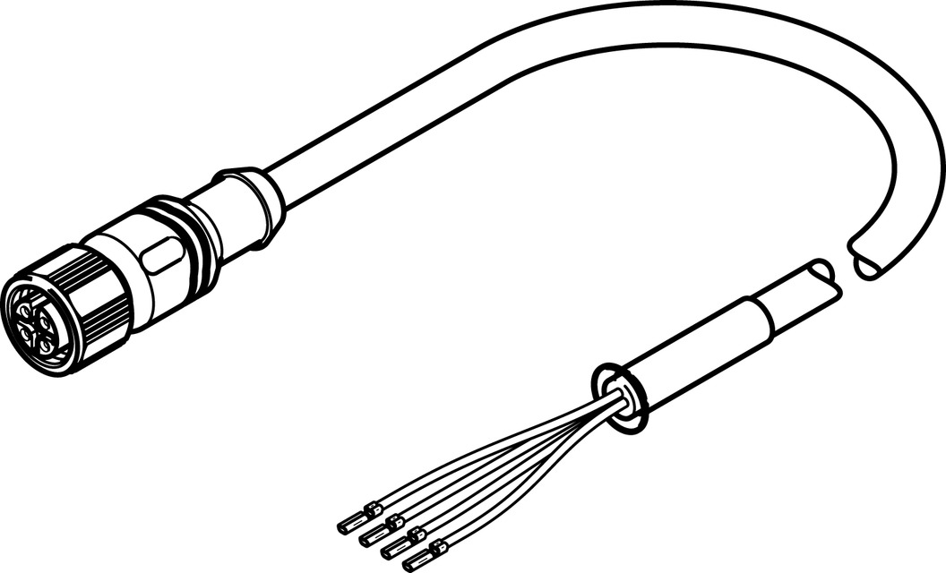 FESTO/费斯托 电机电缆 NEBM-M12G4-RS-15-N-LE4
