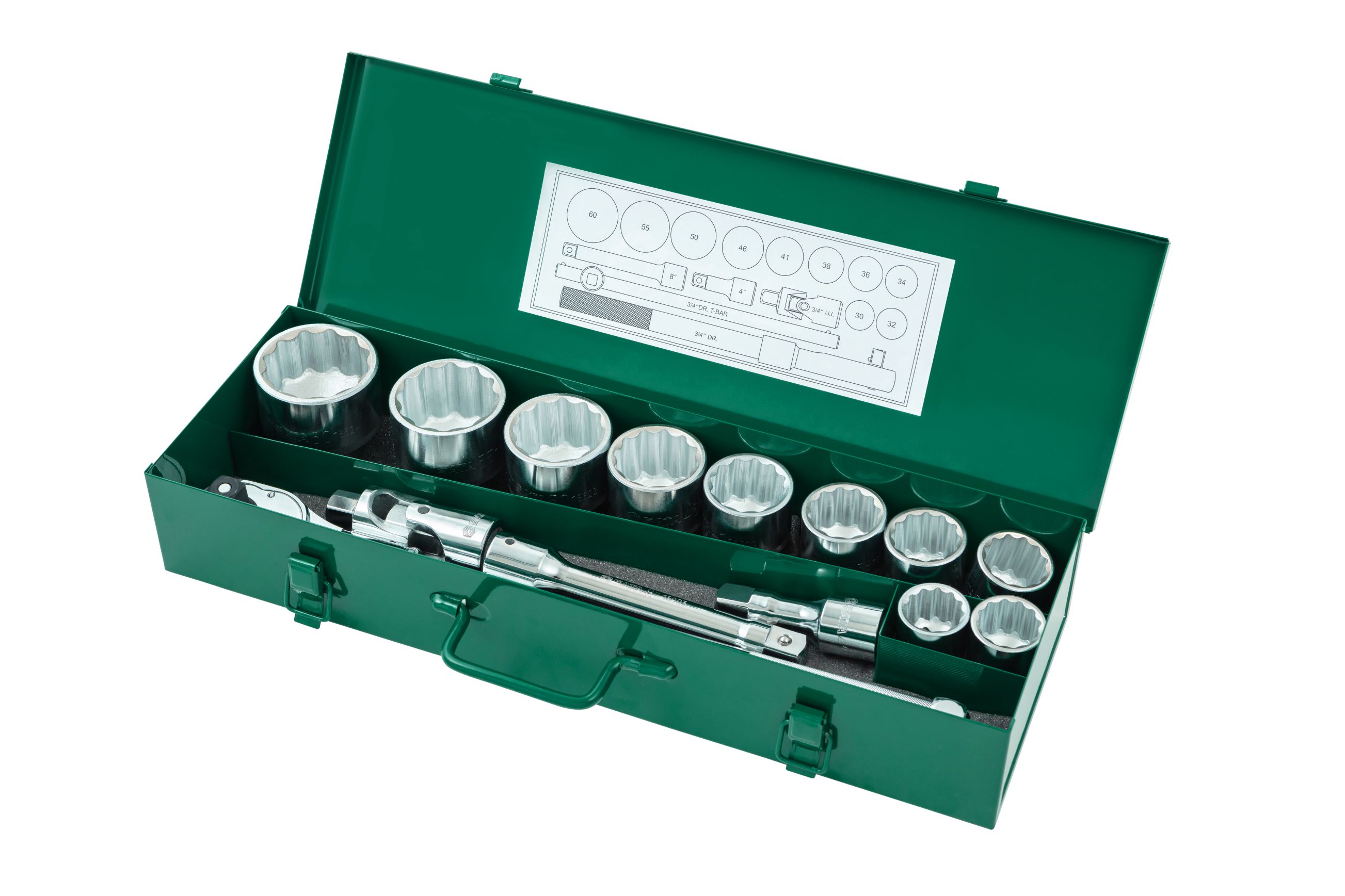SATA/世达 15件19MM系列12角套筒组套 09015