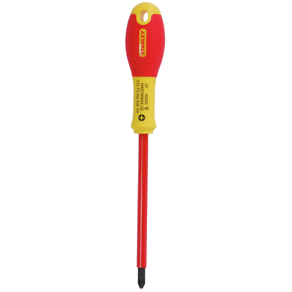 STANLEY/史丹利 双色柄十字绝缘螺丝批PH2x125mm 65-416-14 紧固