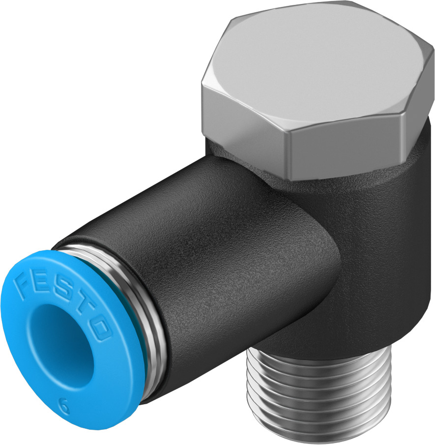 FESTO/费斯托 L 型快插式螺纹接头 QSLV-1/8-6-100