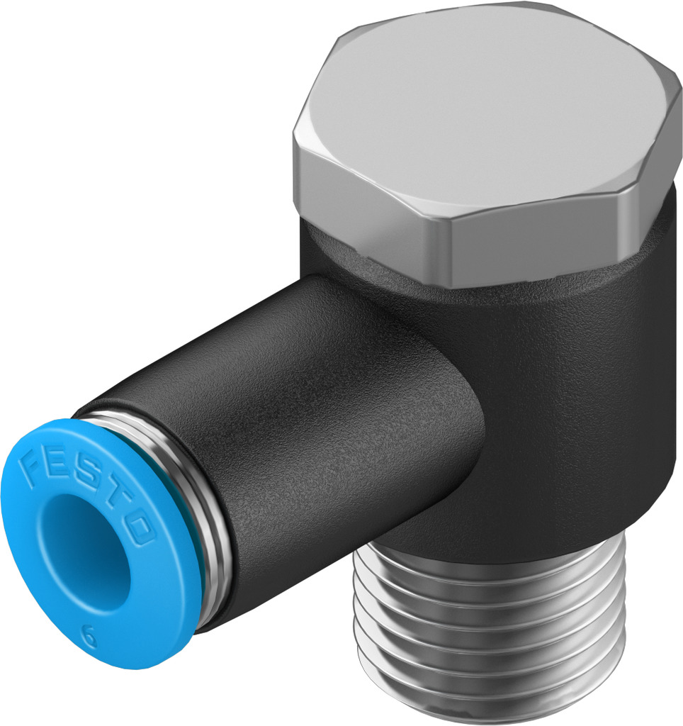 FESTO/费斯托 L 型快插式螺纹接头 QSLV-1/4-6-100