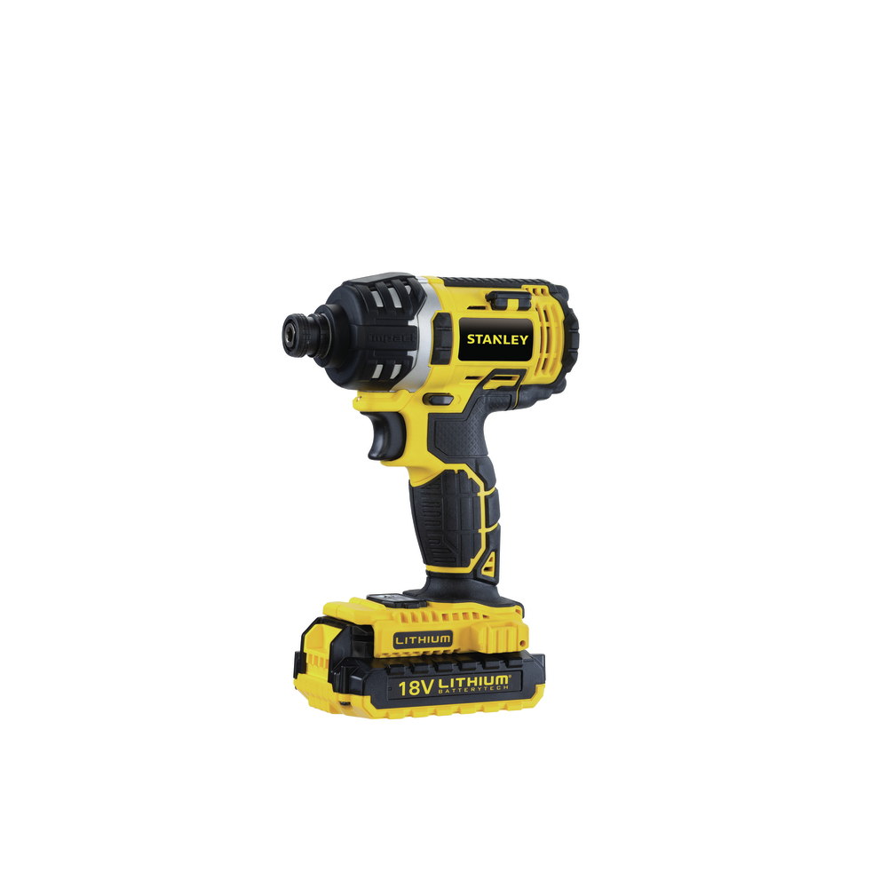 STANLEY/史丹利 18V 锂电充电式冲击起子（吹塑箱）2×2.0Ah电池 STCI1802-A9 电压：18V, 夹头尺寸：6.35mm, 空载转速：0-2900rpm, 最大扭力：164Nm, 冲击率：0-3100bpm, 最大螺栓直径： 3&quot, , 长度：150mm, 高度：208mm, 电池容量：1.5AH, 充电器：1A, 组件重量：1.3kg, 电池：2