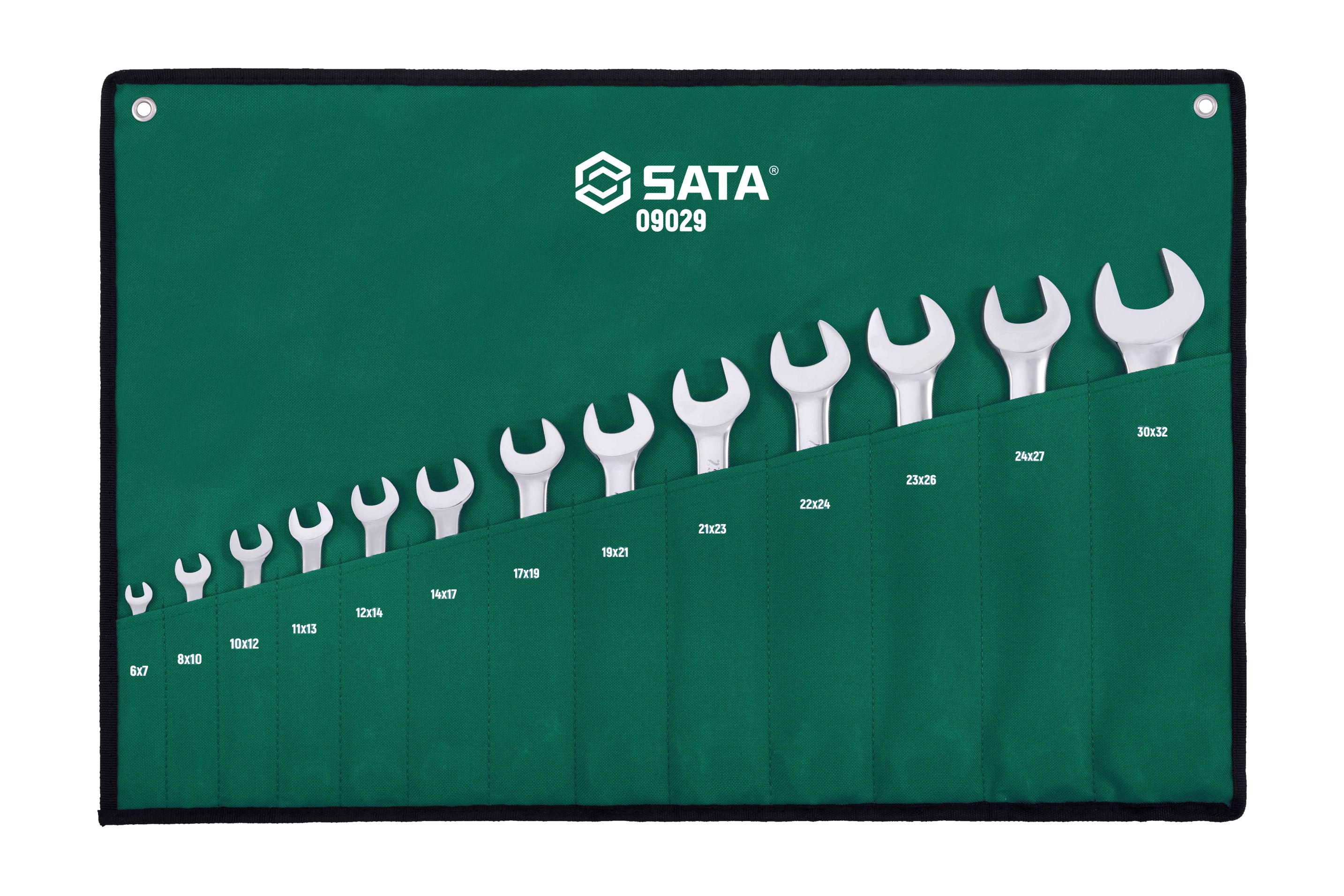 SATA/世达 13件全抛光双开口扳手组套 09029