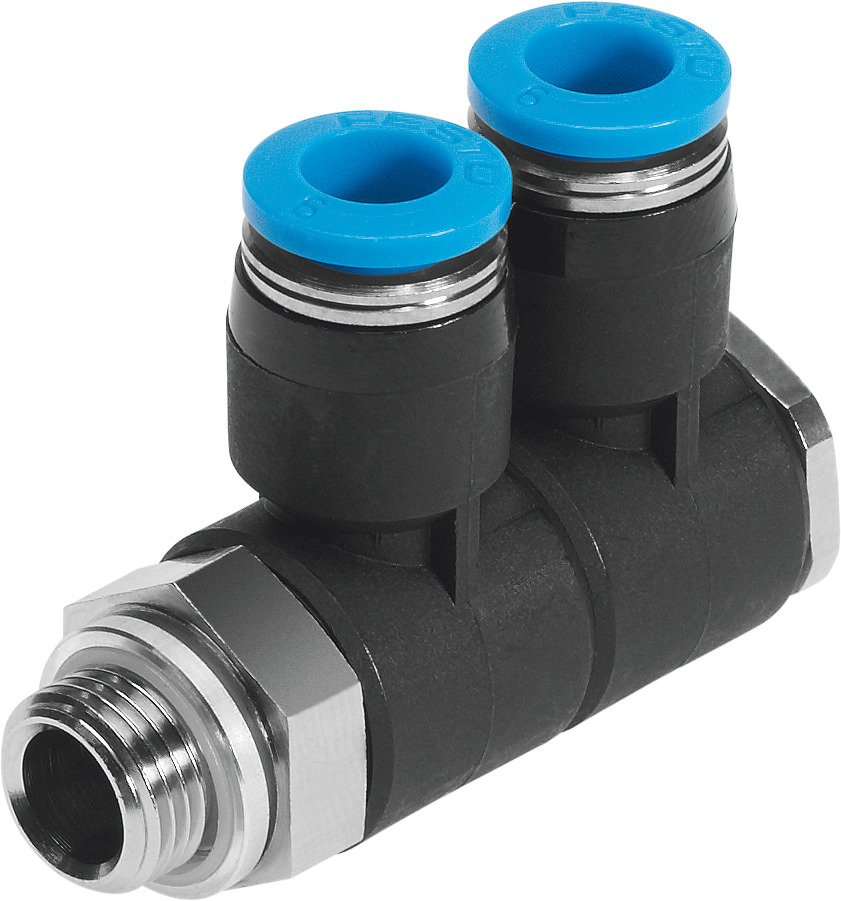 FESTO/费斯托 中空复合式分气接头 QSLV2-G1/8-8