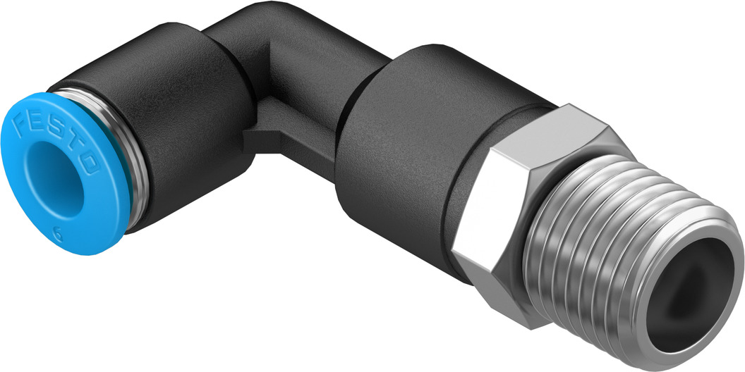 FESTO/费斯托 L 型快插式螺纹接头，加长型 QSLL-1/4-6