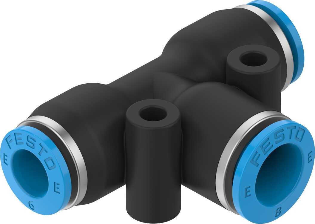 FESTO/费斯托 T 型快插接头 NPQE-T-Q8-Q6-P10