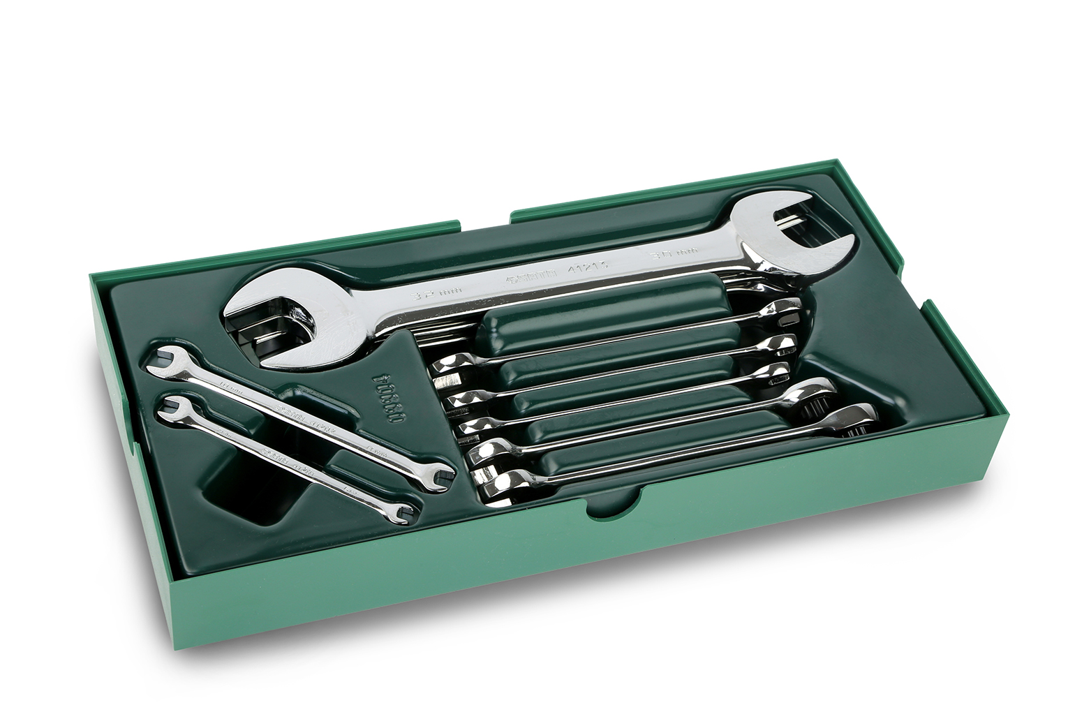 SATA/世达 工具托组套-10件双开口扳手及两用扳手 09904