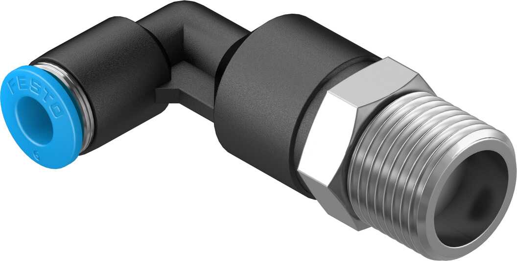FESTO/费斯托 L 型快插式螺纹接头，加长型 QSLL-3/8-6
