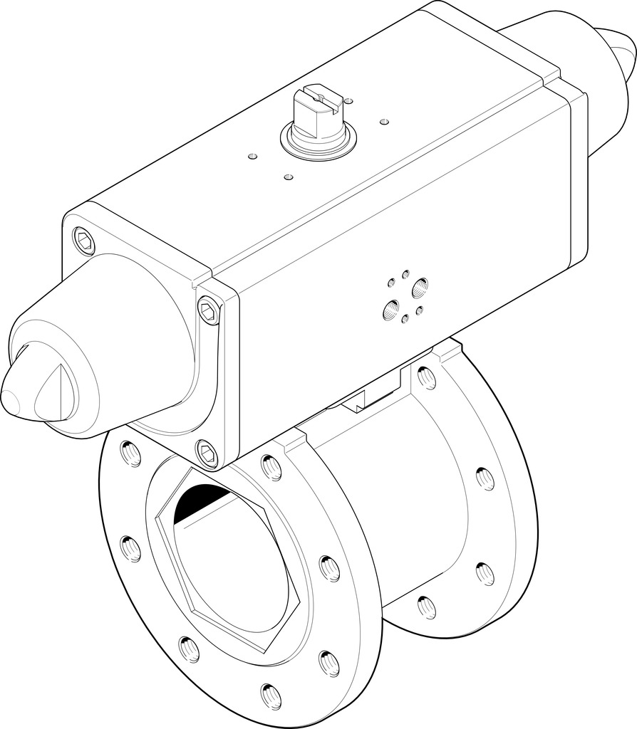 FESTO/费斯托 球阀驱动单元 VZBC-80-FF-16-22-F07-V4V4T-PS180-R-90-4-C