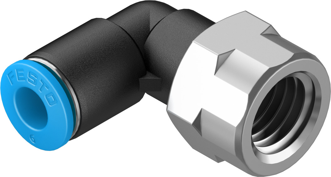 FESTO/费斯托 L 型快插式螺纹接头 QSLF-1/4-6-B