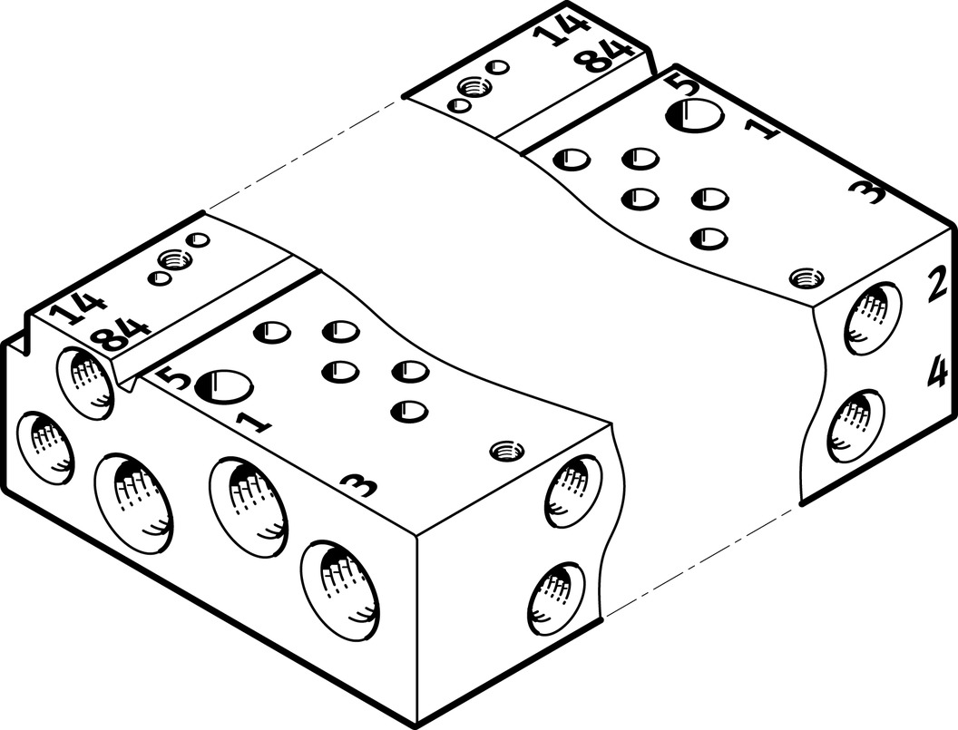 FESTO/费斯托 气路板 VABM-L1-10AW-M7-14
