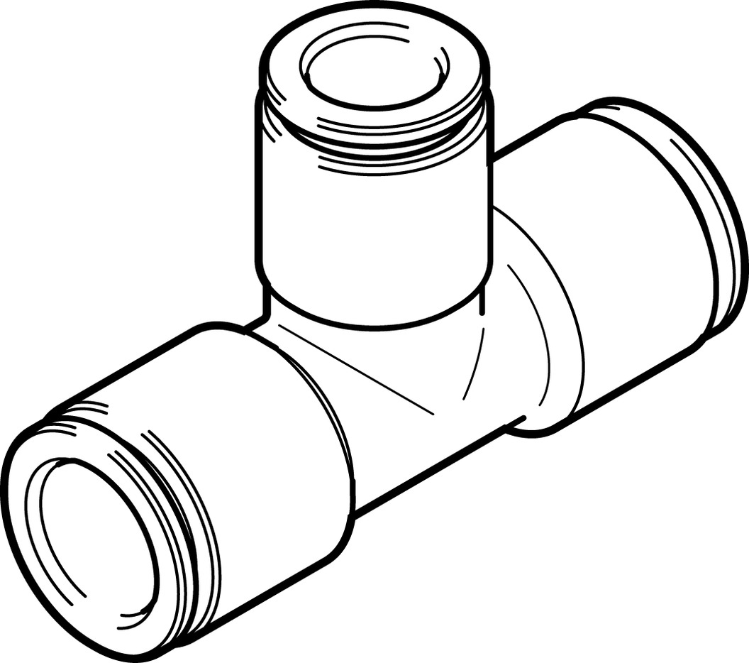 FESTO/费斯托 T 型快插接头 NPQH-T-Q12-Q10-P10