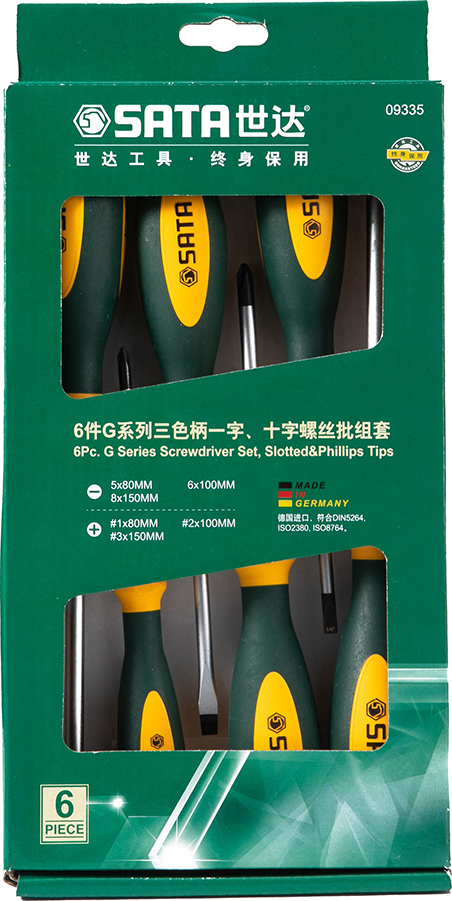 SATA/世达 6件G系列一字、十字螺丝批组套 09335