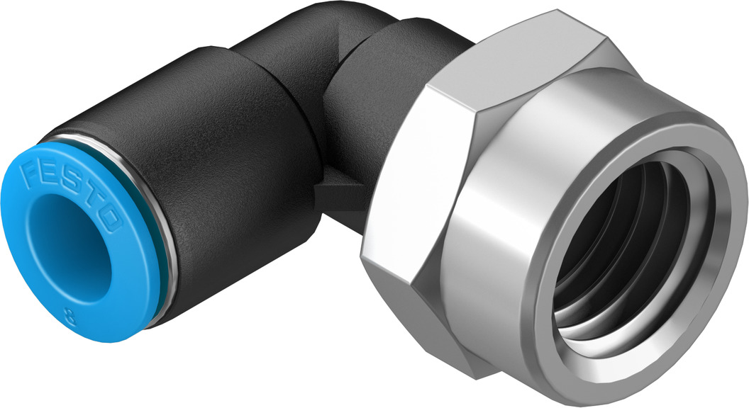 FESTO/费斯托 L 型快插式螺纹接头 QSLF-3/8-8-B