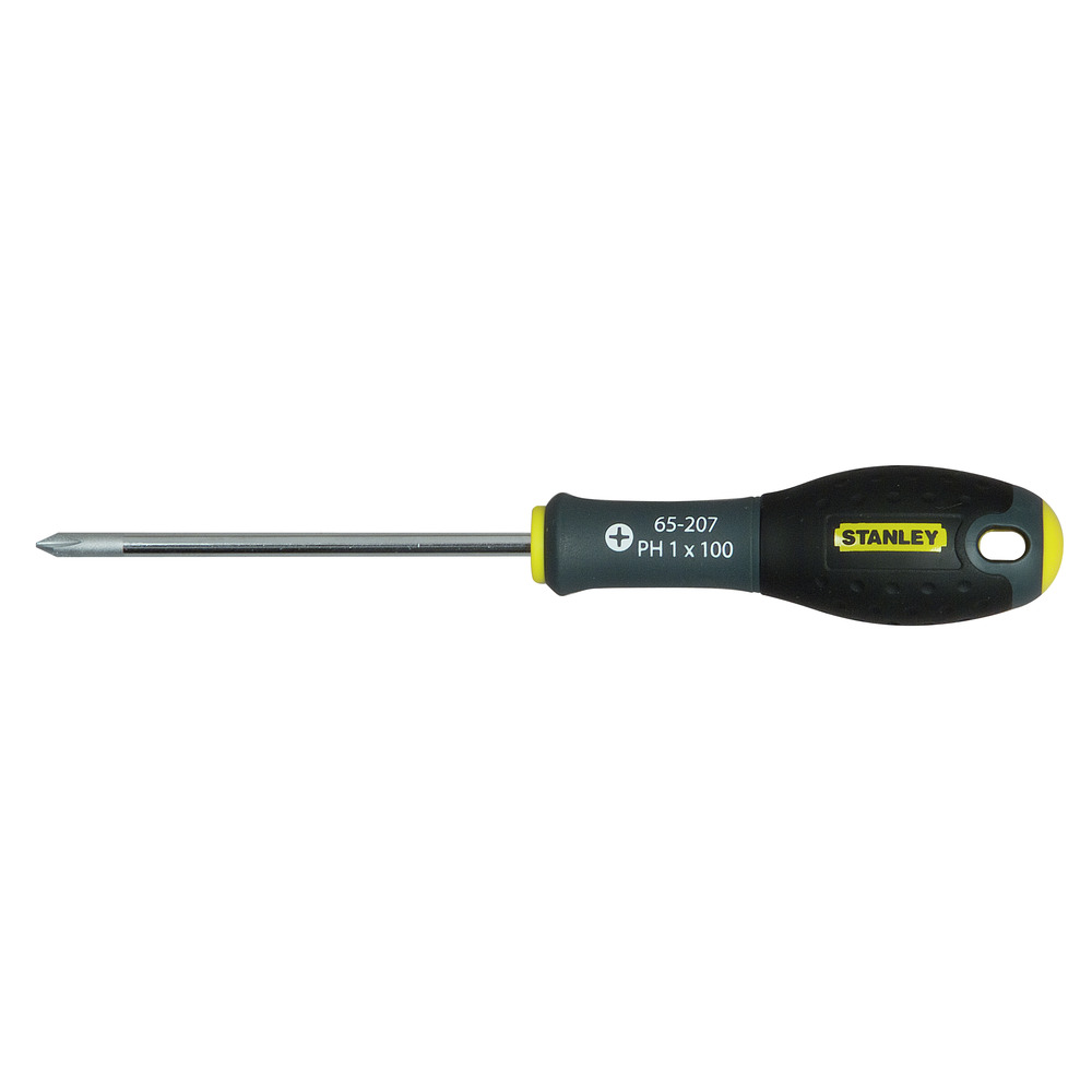 STANLEY/史丹利 三色柄十字螺丝批PH1x100mm 65-207-14 紧固