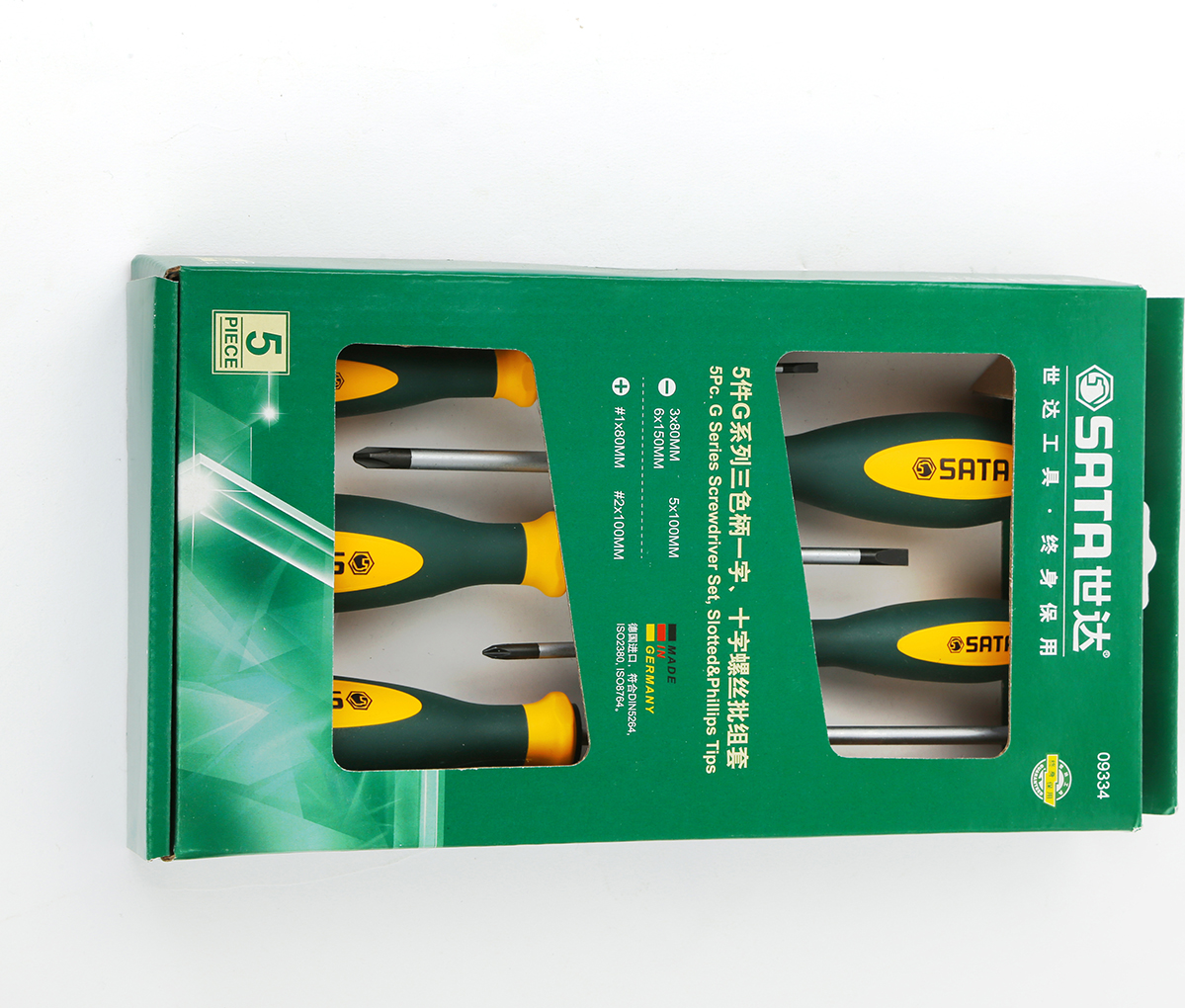 SATA/世达 5件G系列一字、十字螺丝批组套 09334