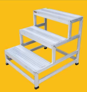 DEASTEC 登高踏梯 【加宽】三台阶长80/宽60/高90（cm） 铝合金  承重:600kg