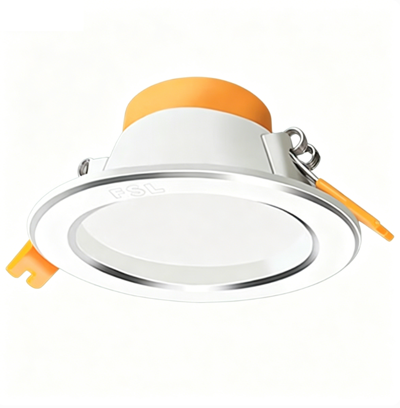 佛山照明 LED白玉银边筒灯 白光6500K 铝材银边2.5寸5W-开孔75-90mm