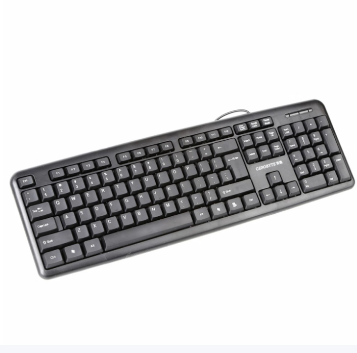 吉选 有线键盘 K830 PS2圆口 104键
