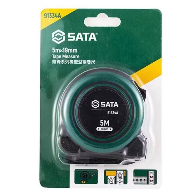 世达 凯锋系列橡塑型公制钢卷尺 91334A 5Mx19MM